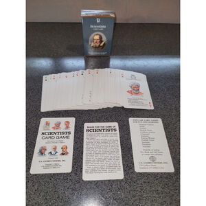 Vintage Scientists Card Game 1989 U.S. Games Systems Educational Portrait Deck